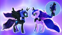 Size: 1280x720 | Tagged: artist needed, safe, nightmare moon, princess luna, alicorn, pony, custom, irl, photo, toy