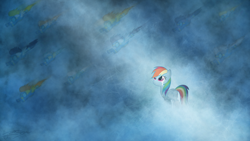 Size: 1920x1080 | Tagged: safe, artist:jamey4, rainbow dash, pegasus, pony, blue coat, female, mare, multicolored mane, wonderbolts