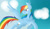 Size: 1024x604 | Tagged: safe, artist:despotshy, derpibooru import, rainbow dash, pegasus, pony, cloud, solo