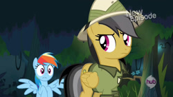 Size: 1280x720 | Tagged: safe, screencap, daring do, rainbow dash, pegasus, pony, daring don't, out of context, wingboner