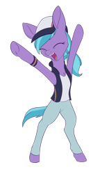 Size: 928x1576 | Tagged: safe, artist:dusthiel, azure velour, pony, bipedal, clothes, simple background, solo, transparent background