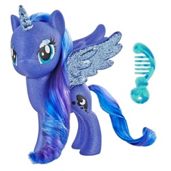 Size: 488x488 | Tagged: safe, princess luna, alicorn, pony, doll, female, hairbrush, style, toy, wings