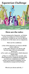 Size: 432x1080 | Tagged: safe, derpibooru import, applejack, fluttershy, pinkie pie, rainbow dash, rarity, twilight sparkle, earth pony, pegasus, pony, unicorn, brony, challenge, mane six, text