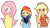 Size: 1000x560 | Tagged: safe, artist:soullessteddybear, derpibooru import, applejack, fluttershy, rainbow dash, humanized