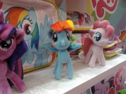 Size: 1600x1200 | Tagged: safe, derpibooru import, pinkie pie, rainbow dash, twilight sparkle, irl, nici, photo, plushie