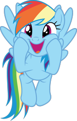 Size: 3183x5000 | Tagged: safe, artist:dashiesparkle, derpibooru import, rainbow dash, pegasus, pony, the crystalling, adorkable, cute, daaaaaaaaaaaw, dashabetes, dork, excited, happy, simple background, solo, squishy cheeks, transparent background, vector