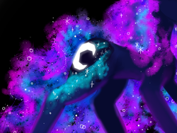 Size: 4128x3096 | Tagged: safe, artist:livitoza, princess luna, alicorn, pony, black background, cutie mark, ethereal mane, face not visible, female, galaxy mane, high res, mare, simple background, solo, starry mane