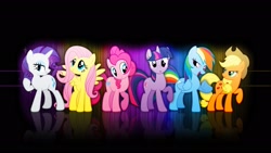 Size: 1920x1080 | Tagged: safe, artist:episkopi, derpibooru import, applejack, fluttershy, pinkie pie, rainbow dash, rarity, twilight sparkle, earth pony, pegasus, pony, unicorn, mane six, wallpaper