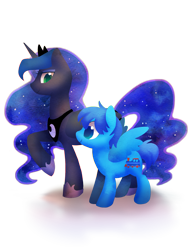 Size: 1800x2340 | Tagged: safe, artist:dawnfire, princess luna, oc, alicorn, pegasus, pony, commission