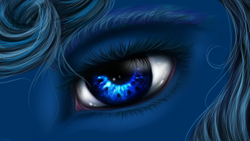 Size: 2732x1536 | Tagged: safe, artist:sa-loony, princess luna, alicorn, pony, close-up, eye, solo