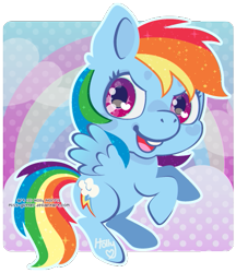 Size: 433x502 | Tagged: safe, artist:miss-glitter, rainbow dash, pegasus, pony, chibi, female, mare, open mouth, outline, signature, simple background, solo, transparent background