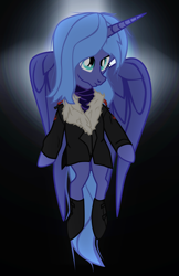 Size: 1500x2317 | Tagged: safe, artist:aaronmk, princess luna, alicorn, pony, clothes, coat, s1 luna, vector