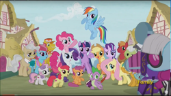 Size: 1684x951 | Tagged: safe, derpibooru import, screencap, apple bloom, applejack, big macintosh, carrot cake, cup cake, fluttershy, granny smith, mayor mare, photo finish, pinkie pie, rainbow dash, rarity, scootaloo, snails, snips, spike, starlight glimmer, sweetie belle, twilight sparkle, twilight sparkle (alicorn), zecora, alicorn, dragon, earth pony, pegasus, pony, unicorn, zebra, the gift of the maud pie, colt, cutie mark crusaders, discovery family logo, female, male, mane seven, mane six, mare, op is a slowpoke