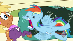 Size: 1920x1080 | Tagged: safe, screencap, ms. harshwhinny, rainbow dash, pegasus, pony, flight to the finish, faic, great moments in animation