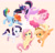 Size: 2986x2866 | Tagged: safe, artist:aoin, derpibooru import, applejack, fluttershy, pinkie pie, rainbow dash, rarity, twilight sparkle, twilight sparkle (alicorn), alicorn, earth pony, pegasus, pony, unicorn, cute, cutie mark, female, mane six, mare, pixiv