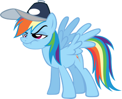 Size: 2172x1775 | Tagged: safe, artist:jerick, rainbow dash, pegasus, pony, flight to the finish, faic, hat, simple background, solo, transparent background, vector