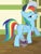 Size: 387x516 | Tagged: safe, screencap, rainbow dash, pegasus, pony, flight to the finish, female, hub logo, hubble, mare, plot, solo