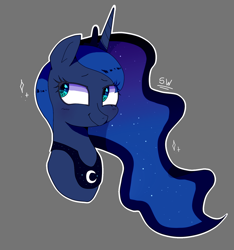 Size: 1402x1500 | Tagged: safe, artist:stuwor-art, princess luna, alicorn, pony, solo