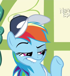 Size: 661x720 | Tagged: safe, screencap, rainbow dash, pegasus, pony, flight to the finish, dreamworks face, faic, fgsfds, hoers, smug, solo