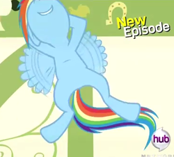 Size: 368x332 | Tagged: safe, screencap, rainbow dash, pegasus, pony, flight to the finish, flying, solo