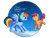 Size: 900x676 | Tagged: safe, artist:sanraia, rainbow dash, scootaloo, pegasus, pony, blue coat, female, mare, multicolored mane