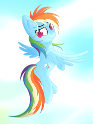 Size: 2424x3244 | Tagged: safe, artist:tompprime, rainbow dash, pegasus, pony, female, mare, simple background, solo