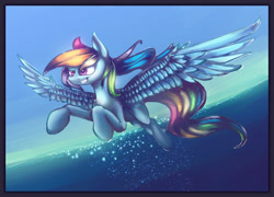 Size: 3000x2157 | Tagged: safe, artist:alumx, rainbow dash, pegasus, pony, detailed background, female, mare, solo