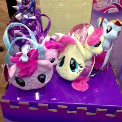 Size: 500x500 | Tagged: safe, derpibooru import, applejack, fluttershy, pinkie pie, rainbow dash, rarity, twilight sparkle, aurora, irl, official, photo, plushie, purse