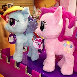 Size: 500x500 | Tagged: safe, derpibooru import, pinkie pie, rainbow dash, aurora, irl, official, photo, plushie