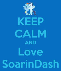 Size: 600x700 | Tagged: safe, artist:mercy2009, rainbow dash, soarin', pegasus, pony, female, keep calm and carry on, male, shipping, soarindash, straight