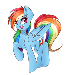 Size: 1423x1441 | Tagged: safe, artist:gelay-gulay, derpibooru import, rainbow dash, pegasus, pony, backwards cutie mark, raised hoof, simple background, solo