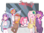 Size: 738x543 | Tagged: safe, artist:stevetwisp, derpibooru import, applejack, fluttershy, pinkie pie, rainbow dash, rarity, twilight sparkle, 20s, clothes, dress, horned humanization, humanized, skirt, winged humanization