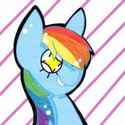 Size: 1024x1024 | Tagged: safe, artist:fictitiouscreation, rainbow dash, pegasus, pony, female, mare, simple background, solo