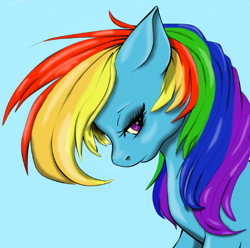 Size: 540x536 | Tagged: safe, artist:fire-scribe, artist:twiddledittle, rainbow dash, pegasus, pony, colored, solo