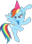 Size: 1280x1766 | Tagged: safe, rainbow dash, pegasus, pony, daring don't, bipedal, hat, party hat, simple background, solo, transparent background, vector