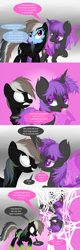 Size: 1434x4498 | Tagged: safe, artist:law44444, derpibooru import, rainbow dash, twilight sparkle, changeling, bondage, changeling slime, changelingified, comic, purple changeling, queen twilight, species swap, spider web, symbiote, venom