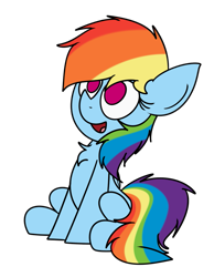 Size: 925x1192 | Tagged: safe, artist:mr. rottson, derpibooru import, rainbow dash, pegasus, pony, chest fluff, filly, filly rainbow dash, simple background, solo, transparent background, younger