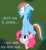 Size: 414x446 | Tagged: safe, derpibooru import, edit, edited screencap, screencap, pinkie pie, rainbow dash, earth pony, pegasus, pony, griffon the brush off, faic, smiling