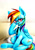 Size: 1145x1640 | Tagged: safe, artist:hobilo, rainbow dash, pegasus, pony, adorkable, cute, dashabetes, dork, glasses, necktie, rainbow dork, solo