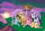 Size: 1065x741 | Tagged: safe, artist:trojan-pony, derpibooru import, applejack, fluttershy, pinkie pie, rainbow dash, rarity, twilight sparkle, twilight sparkle (alicorn), alicorn, earth pony, pegasus, pony, unicorn, female, mane six, mare