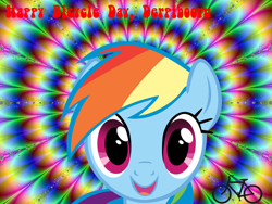 Size: 800x600 | Tagged: safe, derpibooru exclusive, derpibooru import, rainbow dash, pegasus, pony, bicycle day, derpibooru, drugs, lsd, meta, psychedelic