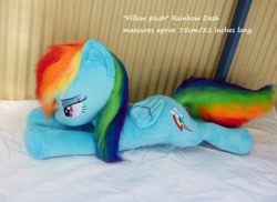 Size: 1046x763 | Tagged: safe, artist:epicrainbowcrafts, derpibooru import, rainbow dash, bedroom eyes, irl, photo, plushie, solo