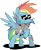 Size: 1383x1674 | Tagged: dead source, safe, artist:jittery-the-dragon, derpibooru import, rainbow dash, pegasus, pony, comic:lesbian horse police, alternate universe, clothes, flashbang, implied flutterdash, pepper spray, police uniform, raised hoof, simple background, solo, sunglasses, transparent background