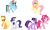 Size: 864x527 | Tagged: safe, artist:ratchethun, derpibooru import, applejack, fluttershy, pinkie pie, rainbow dash, rarity, twilight sparkle, earth pony, pegasus, pony, unicorn, mane six, simple background, transparent background, vector