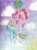 Size: 766x1043 | Tagged: safe, artist:prehistoricplague, derpibooru import, pinkie pie, rainbow dash, earth pony, pegasus, pony, balloon, drawing, then watch her balloons lift her up to the sky