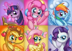 Size: 2111x1504 | Tagged: safe, artist:cazra, derpibooru import, applejack, fluttershy, pinkie pie, rainbow dash, rarity, twilight sparkle, earth pony, pegasus, pony, unicorn, mane six