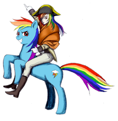 Size: 936x958 | Tagged: safe, artist:asdf314159265, rainbow dash, human, fine art parody, human ponidox, humanized, light skin, napoleon bonaparte, napoleon crossing the alps