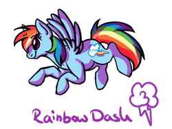 Size: 800x600 | Tagged: safe, artist:anosofa, rainbow dash, pegasus, pony, female, flying, mare, profile, simple background, smiling, solo, transparent background