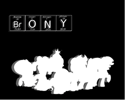 Size: 1280x1024 | Tagged: safe, artist:pokeshipper4life, derpibooru import, applejack, fluttershy, pinkie pie, rainbow dash, rarity, twilight sparkle, earth pony, pegasus, pony, unicorn, bromine, chemistry, mane six, nitrogen, oxygen, periodic table, wallpaper, yttrium