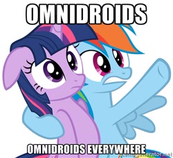 Size: 500x455 | Tagged: safe, rainbow dash, twilight sparkle, pegasus, pony, meme, memegenerator, pixar, the incredibles, x x everywhere